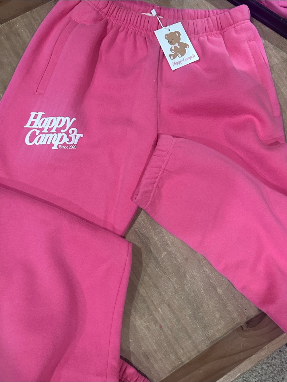Happy Camper Pink Sweatpants
